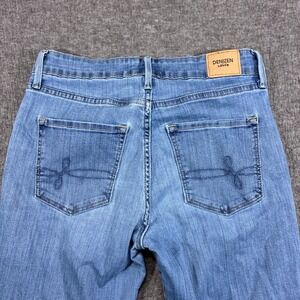 Denizen from Levi's Mid Rise Bootcut Jeans Womens 26x28 Light Blue Frayed Hem‎